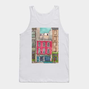 Tribeca Manhattan New York City Art Print - Iconic Tiny's 135 and The Bar Upstairs Tank Top